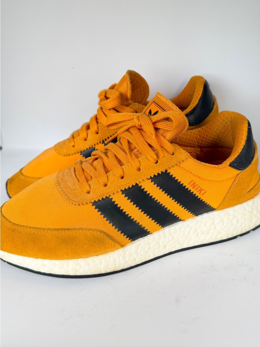 adidas Orange and Black Retro Runner Sneakers